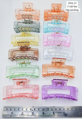 Impression Stylish Colored Plastic Hair Clutcher (Pack of 12)